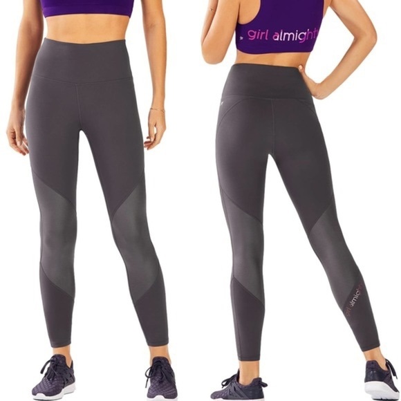Fabletics Kate Hudson Girl Almighty Grey Legging M - Picture 1 of 8